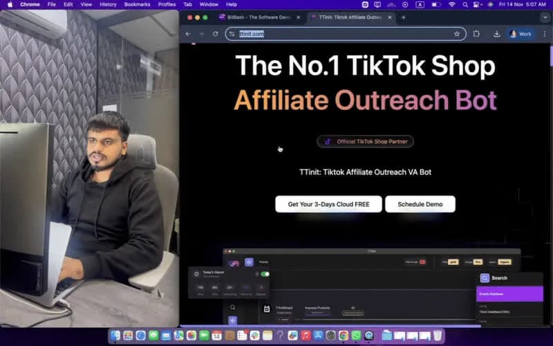 TTinit TikTok Shop Affiliate Outreach Bot preview
